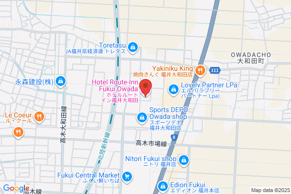 ホテルルートイン福井大和田