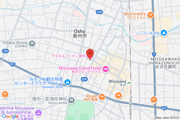 ホテルルートイン奥州